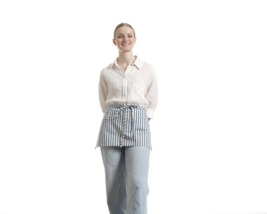 Blue Striped Bistro Apron