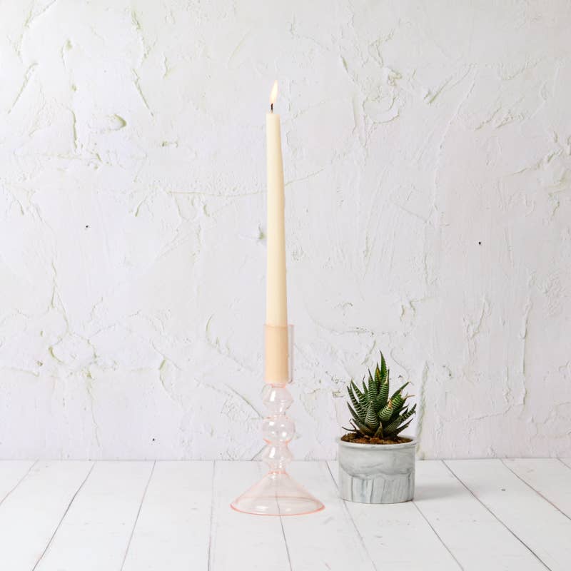 Small Wisteria Pink Candleholder