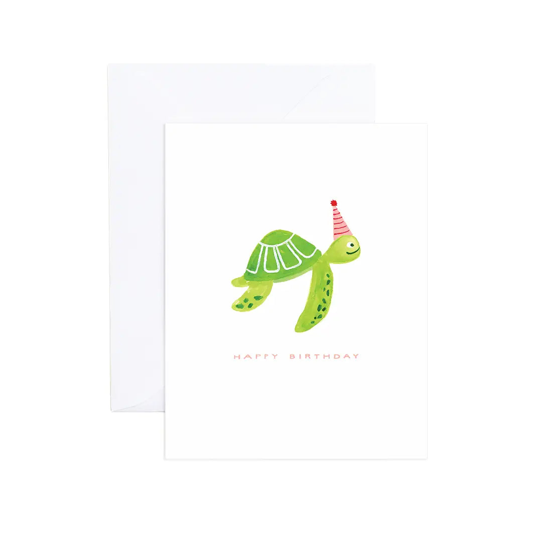 Pierce Watercolor Turtle Birthday Card