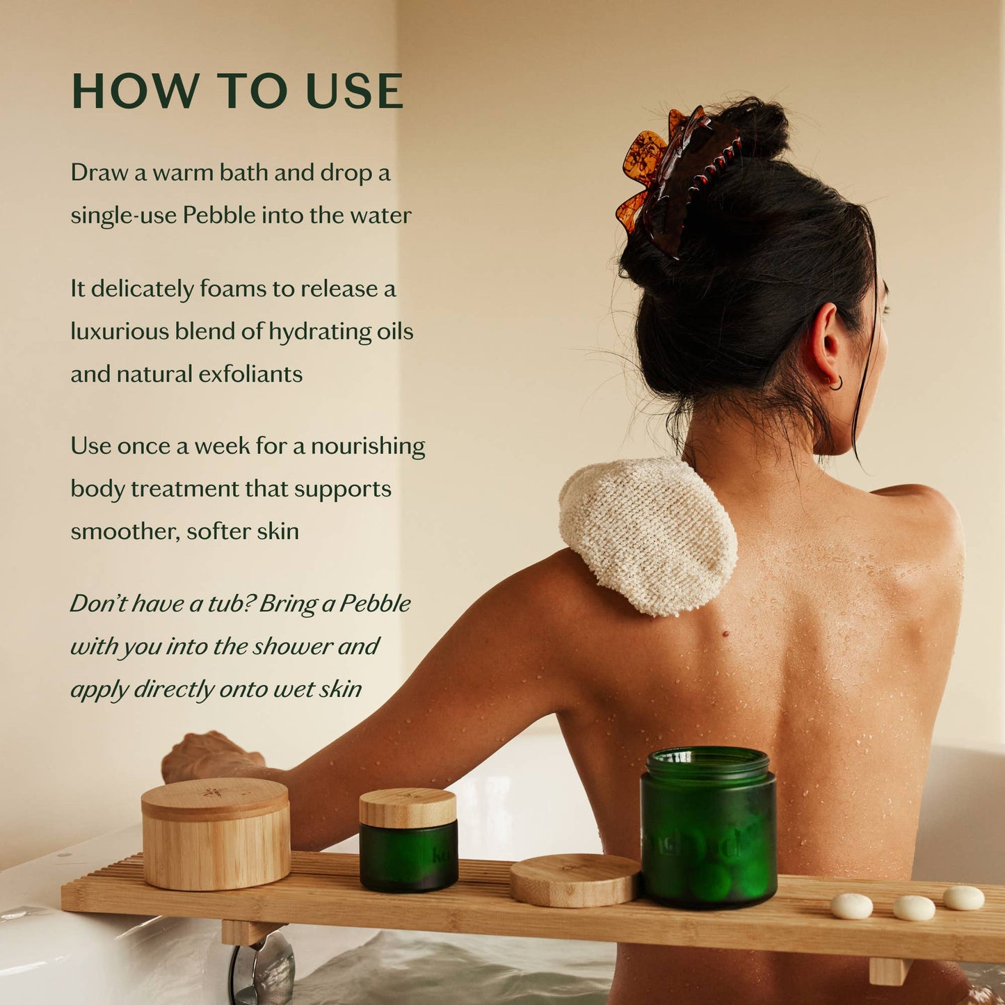 Breathe Pebble Deep Moisturizing Solid Bath & Shower Oil