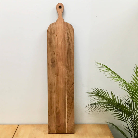 Slim Acacia Wood Cutting Board with Handle