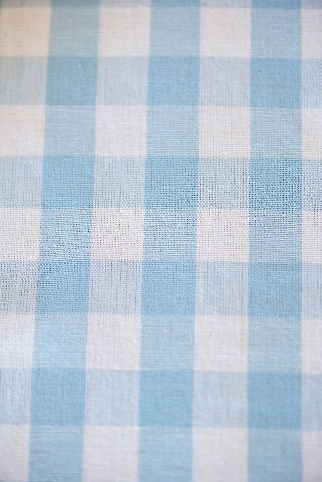 Blue Ruffled Gingham Tablecloth: 60" x 120"