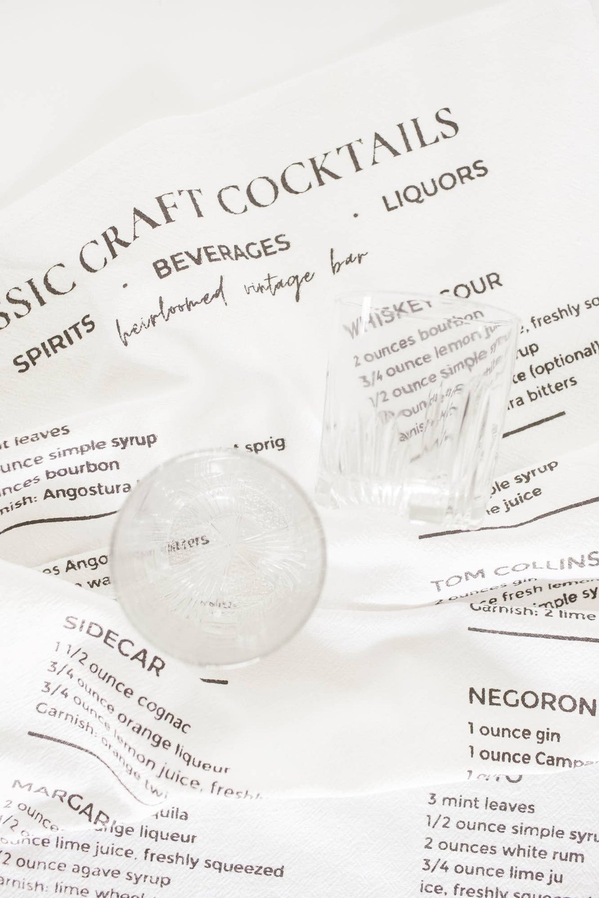 Family Recipe Tea Towel Craft Cocktails