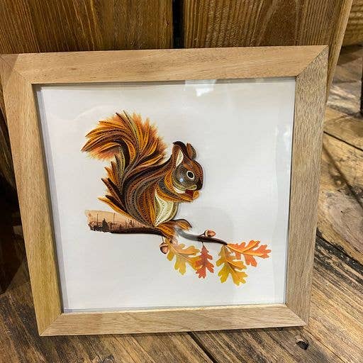 Bimala 6x6 Wood Quilling Card Frame - Handmade Fair Trade