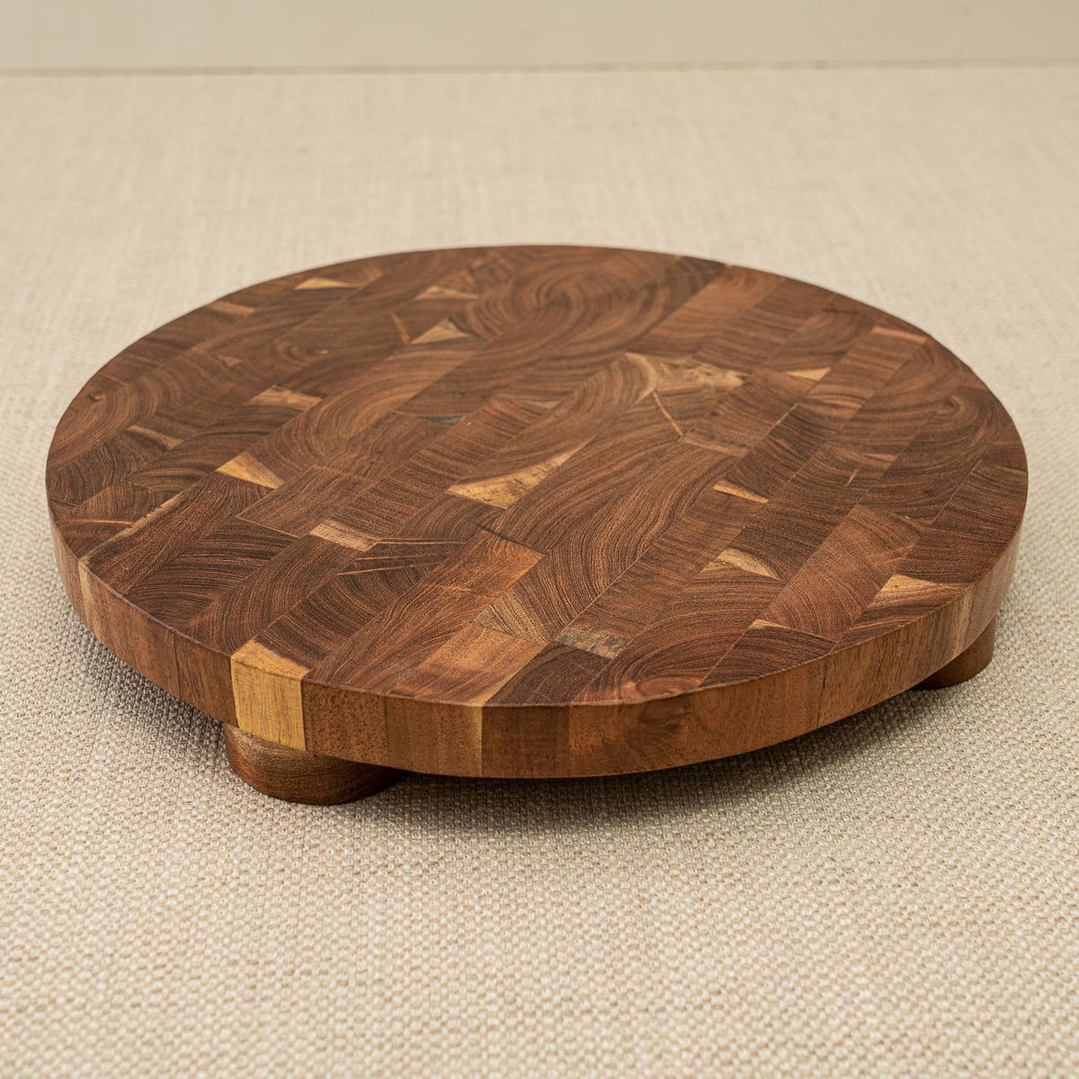 Large Round Wood Cake Stand