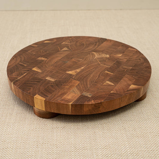 Large Round Wood Cake Stand