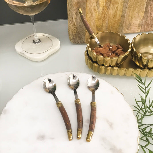 Driftwood & Gold Coffee Spoon