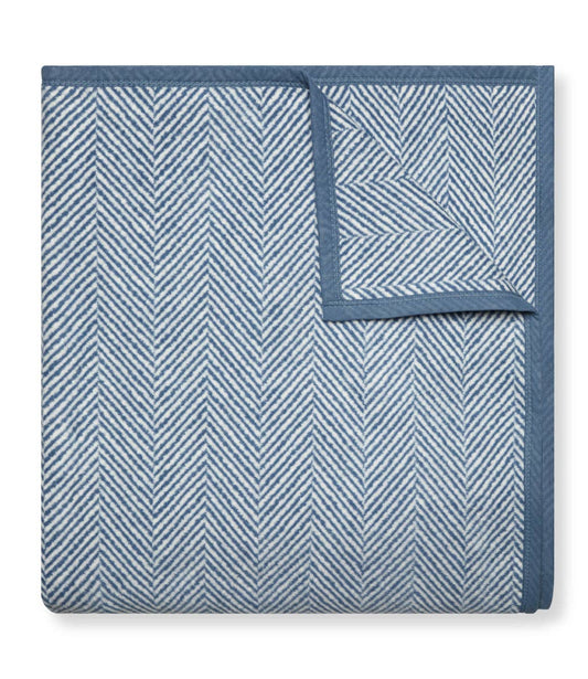 Harborview Herringbone Cornflower Family-Size Blanket