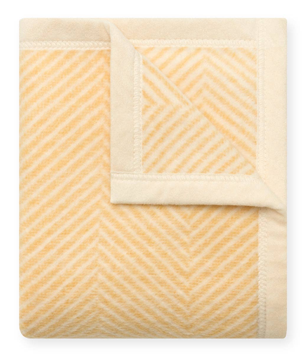 Harborview Herringbone Butter Yellow Mini Blanket: Mini