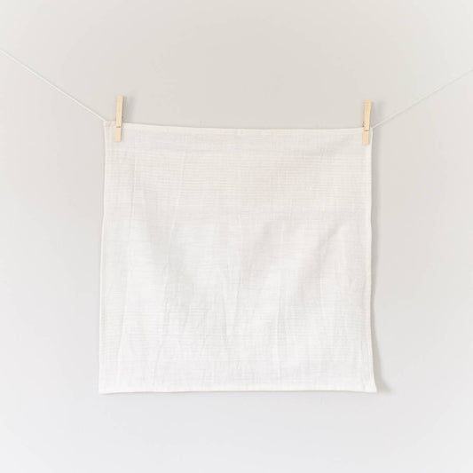 Riviera Cotton Napkin: Natural with Navy