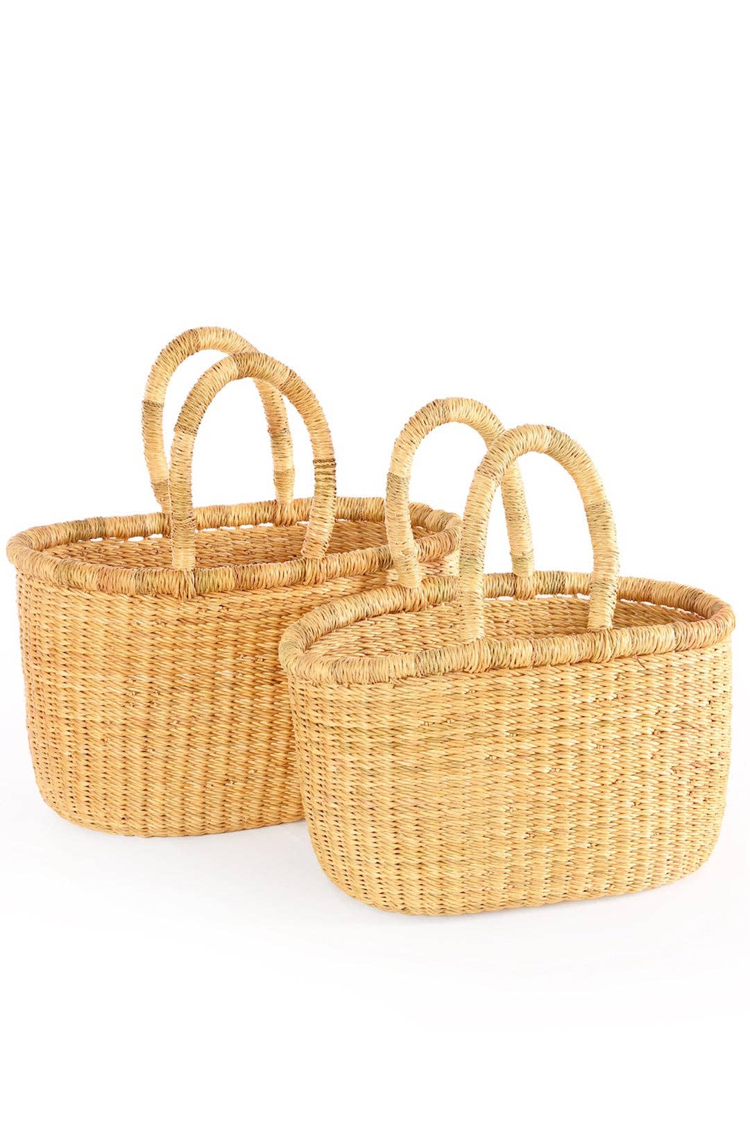 Handwoven Natural Tote Baskets