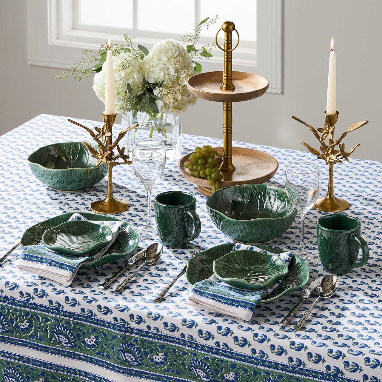 Lotus Leaf Ceramic Dinner Plate