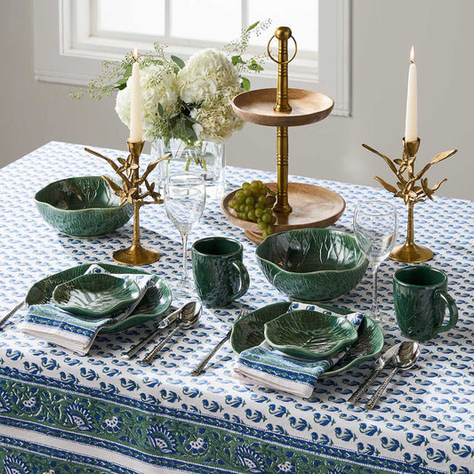 Lotus Leaf Ceramic Dinner Plate