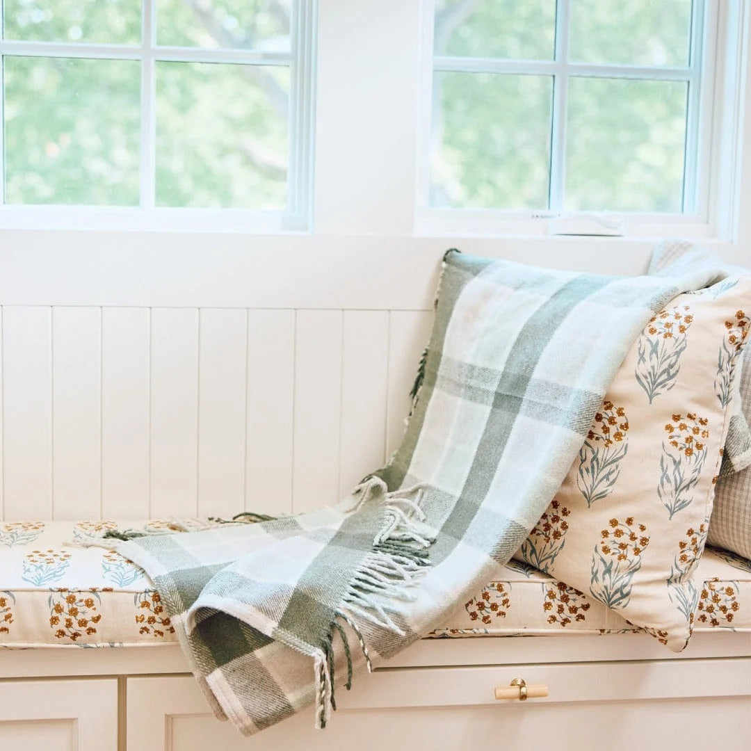 Fern Plaid Throw Blanket