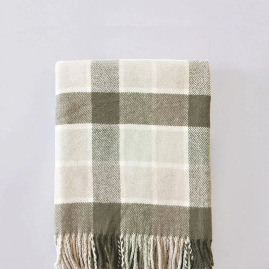 Fern Plaid Throw Blanket