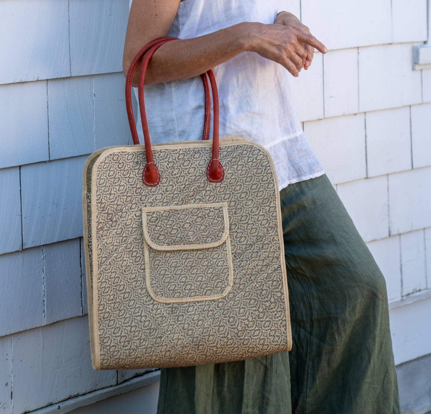 Josephine Natural Woven Straw Shoulder Bag