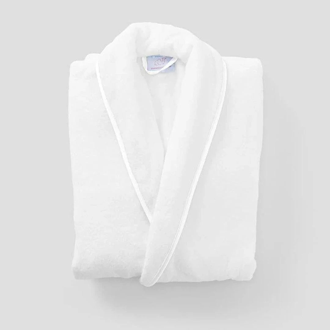 Men's Long Signature Robe (White)