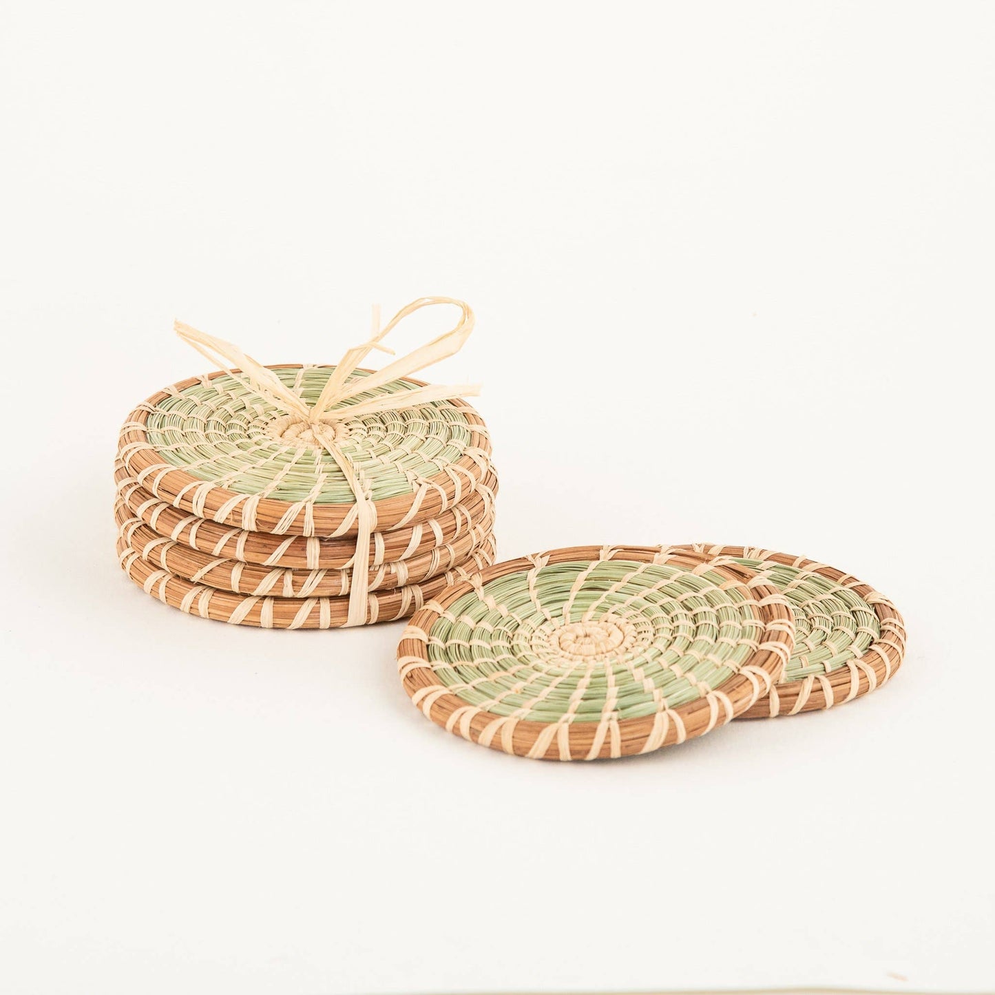 Pine Needle and Wild Grass Coaster Set of 4