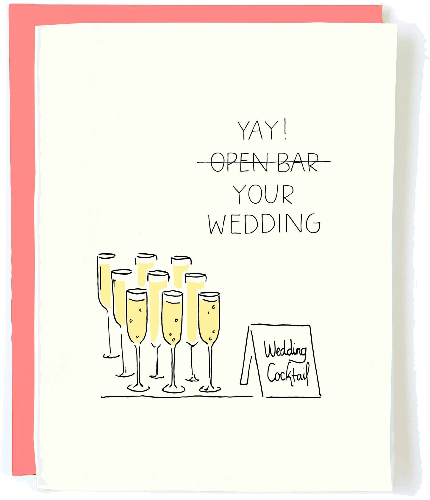 Open Bar Wedding Card