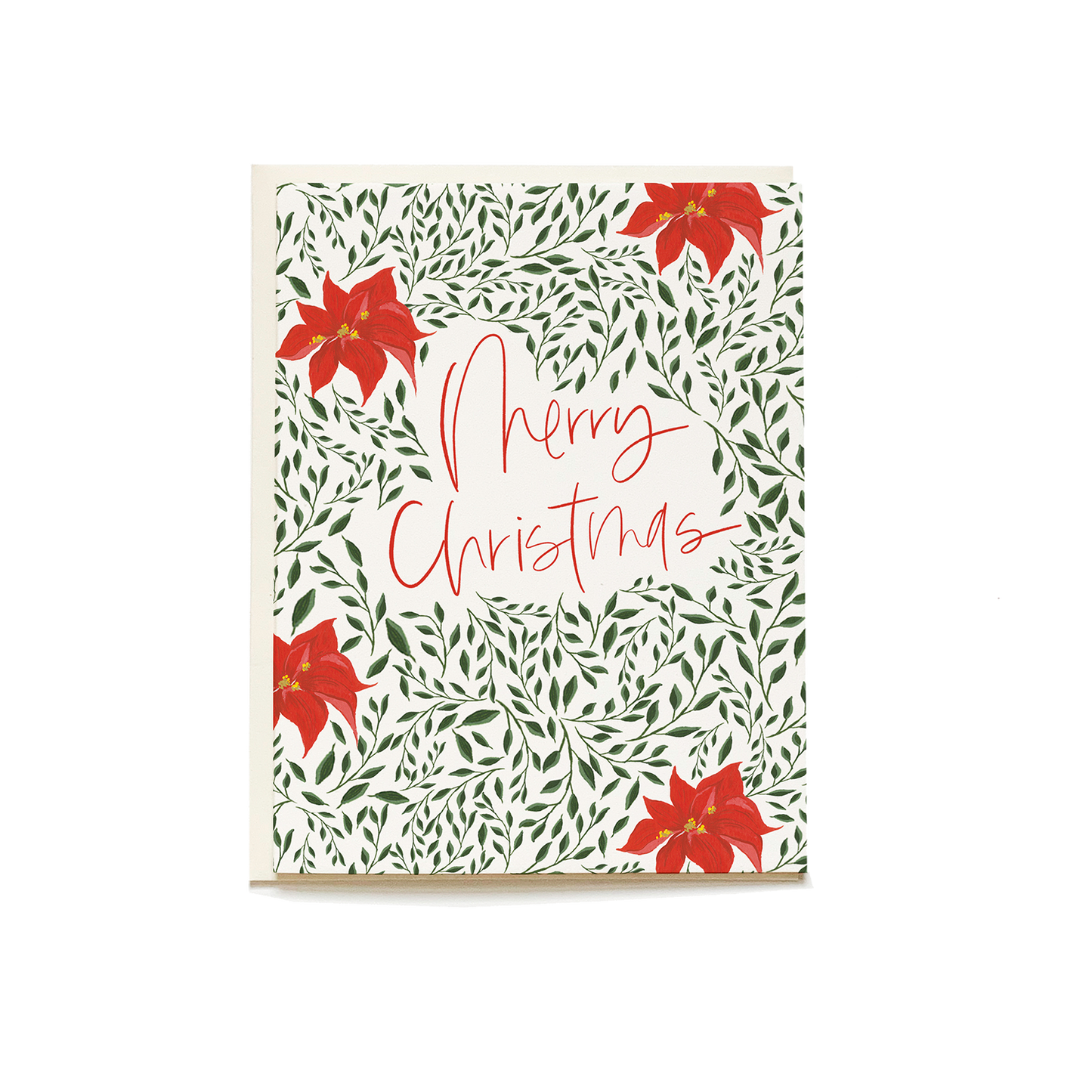 Poinsettia Holiday Card Set of 8