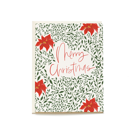 Poinsettia Holiday Card Set of 8