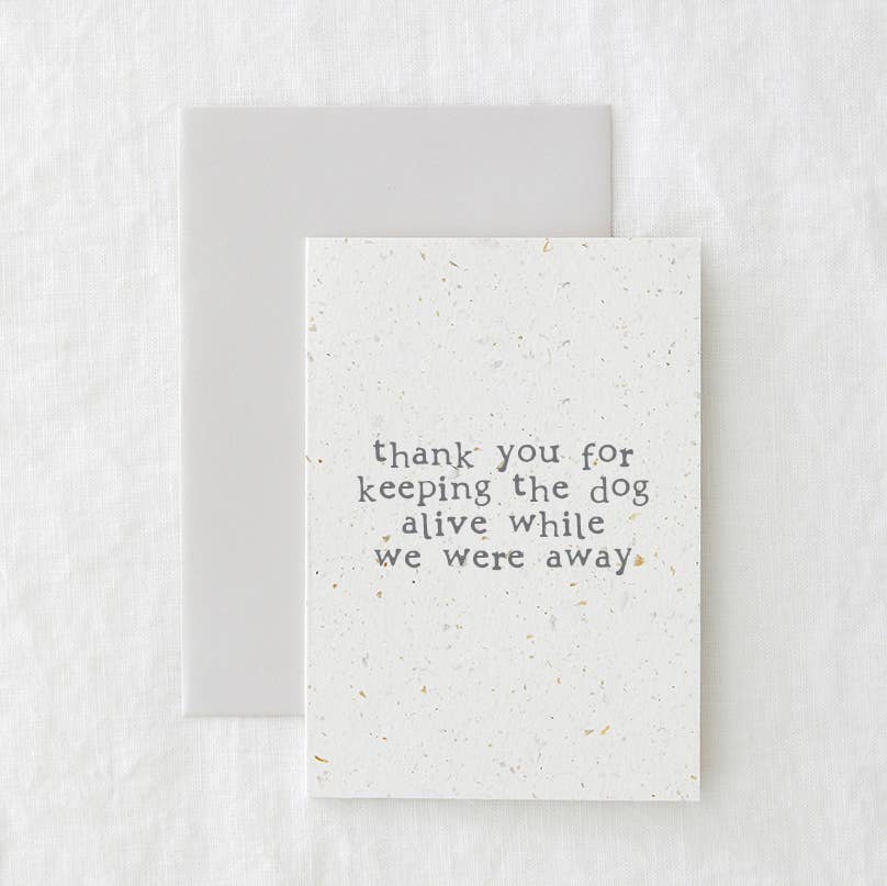 Keeping The Dog Alive Card