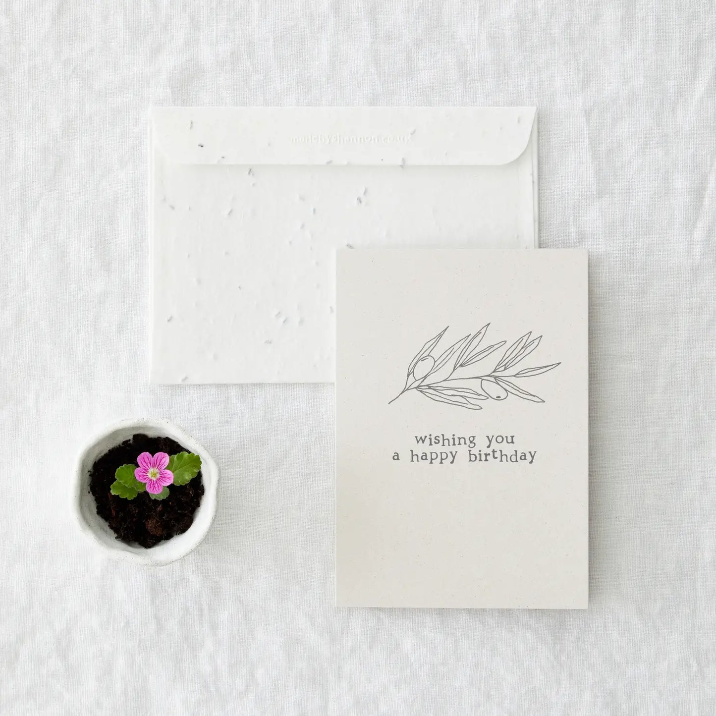 Happy Birthday Card with Seed Plantable Envelope