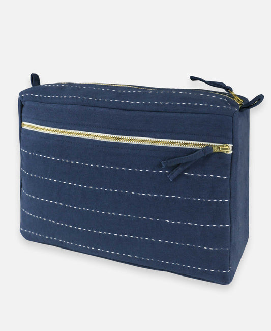 Large Pin-Stitch Toiletry Bag