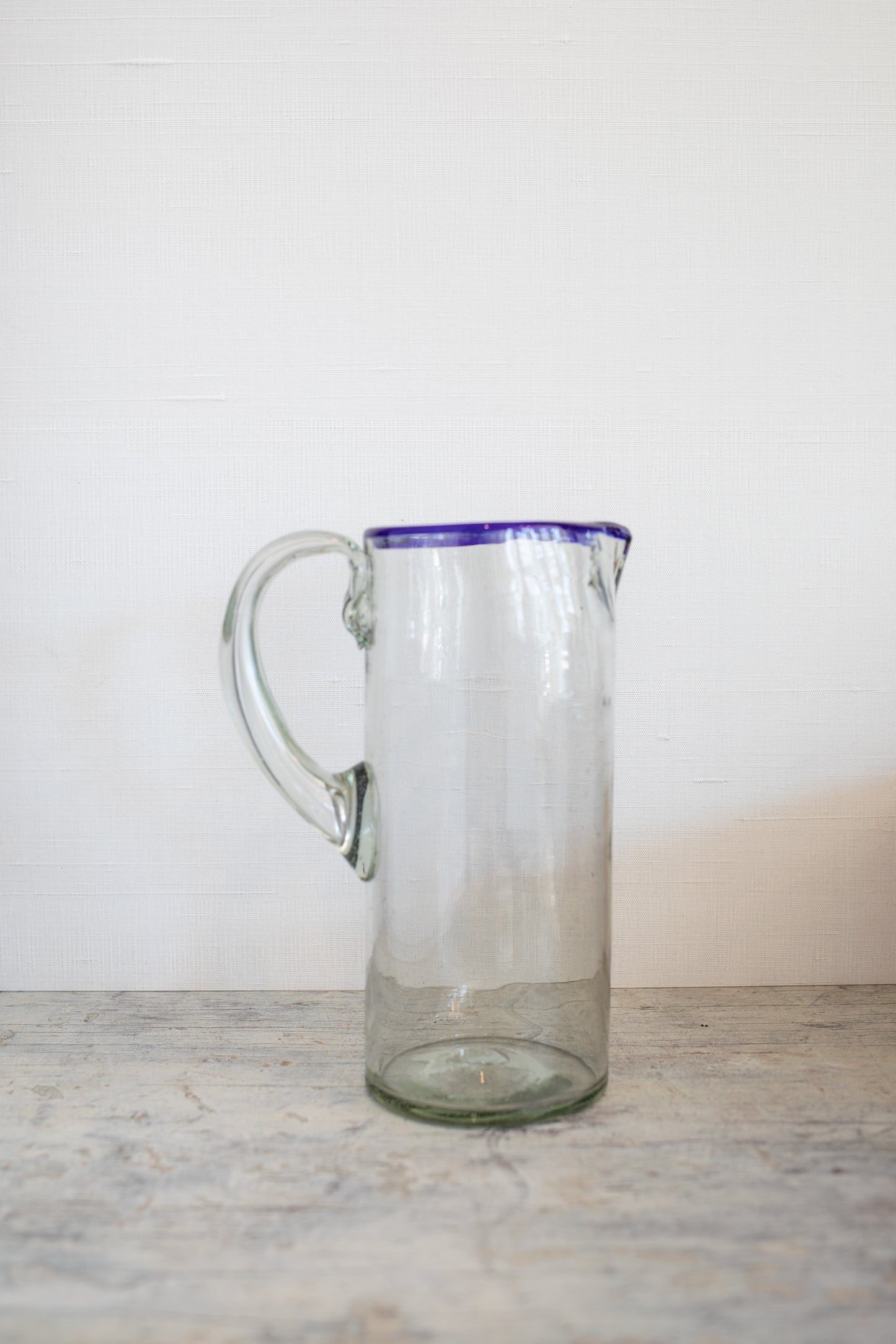 Blue Rim Pitcher