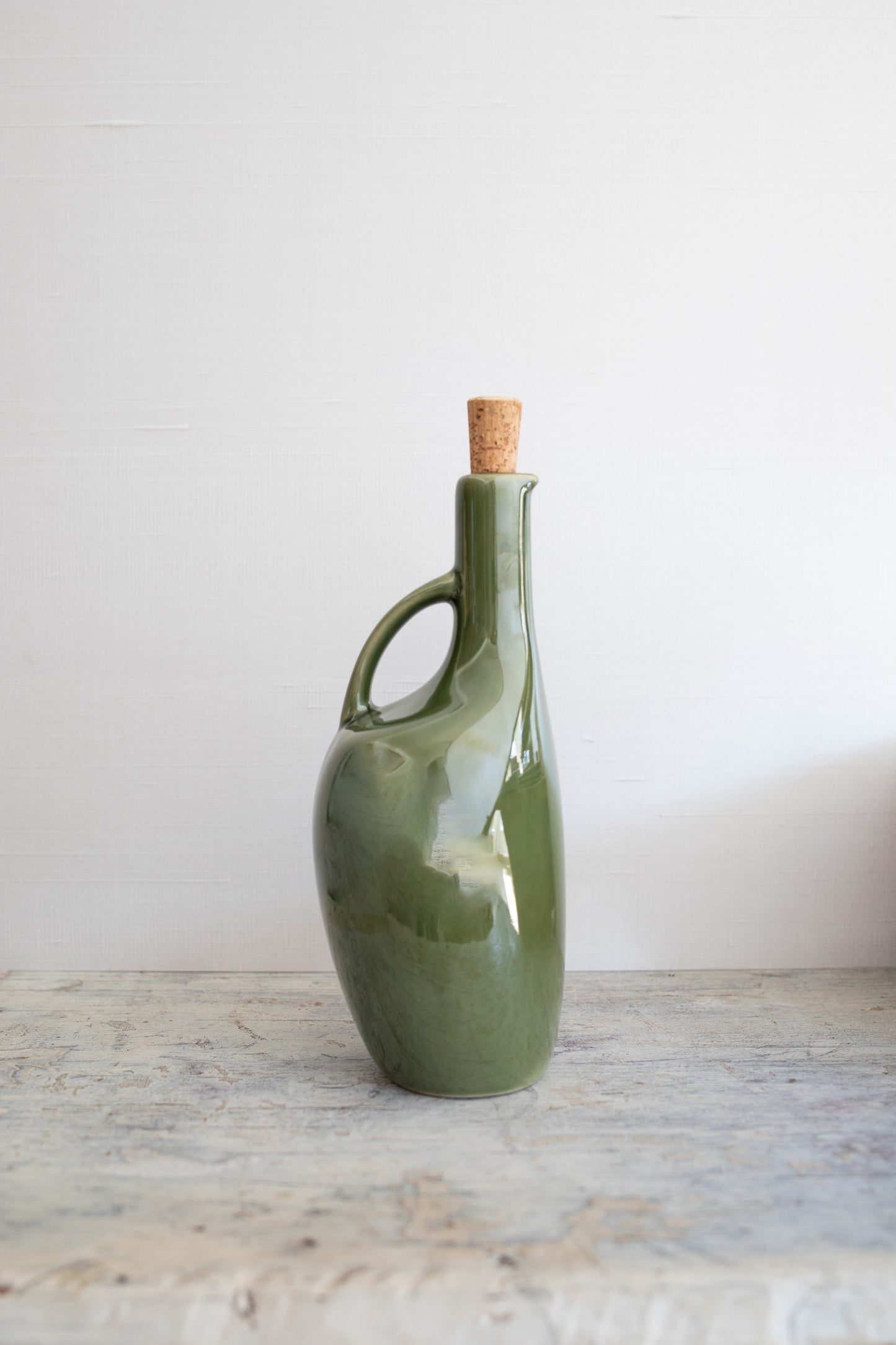 Canard Green Stoneware Olive Oil Bottle