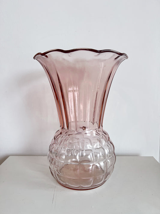 Vintage Royal Pink Pineapple Vase