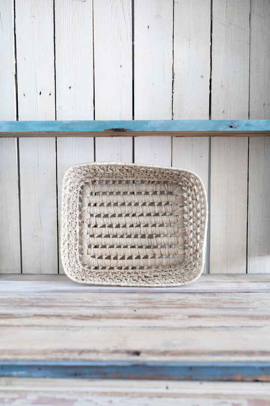 Square Open Weave Storage Tray