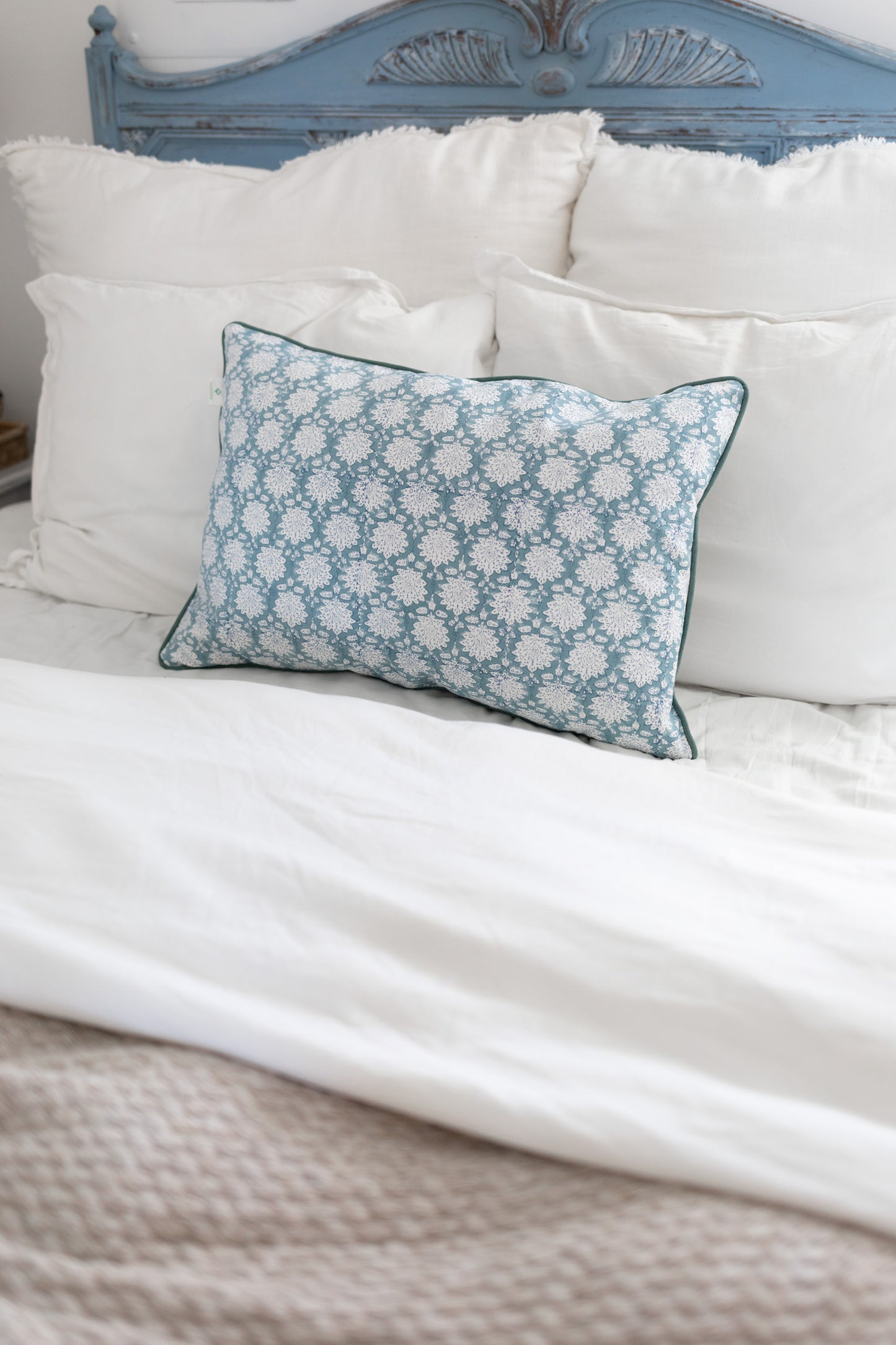 Breezy Blue Throw Pillow