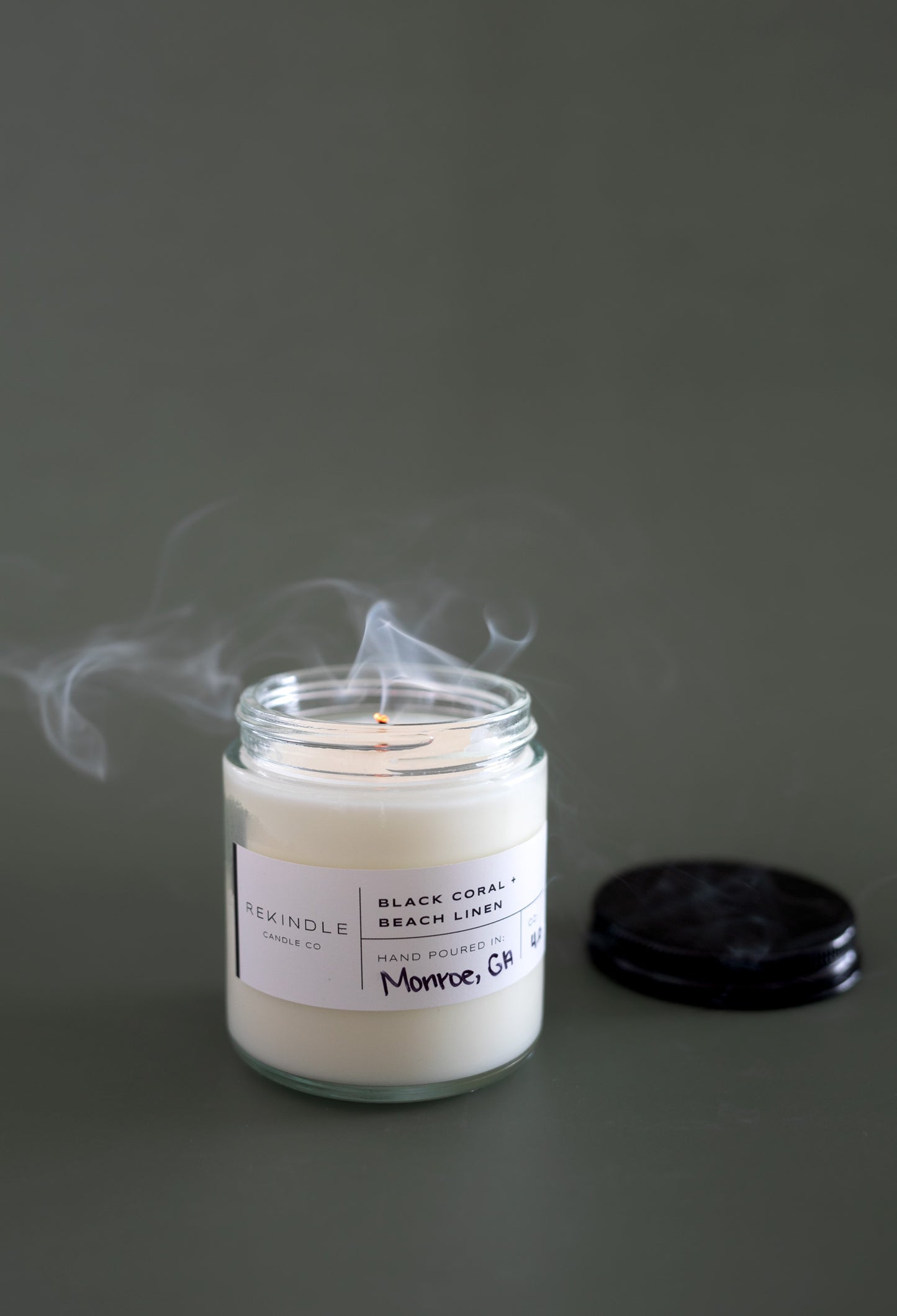 Black Coral + Beach Linen Candle