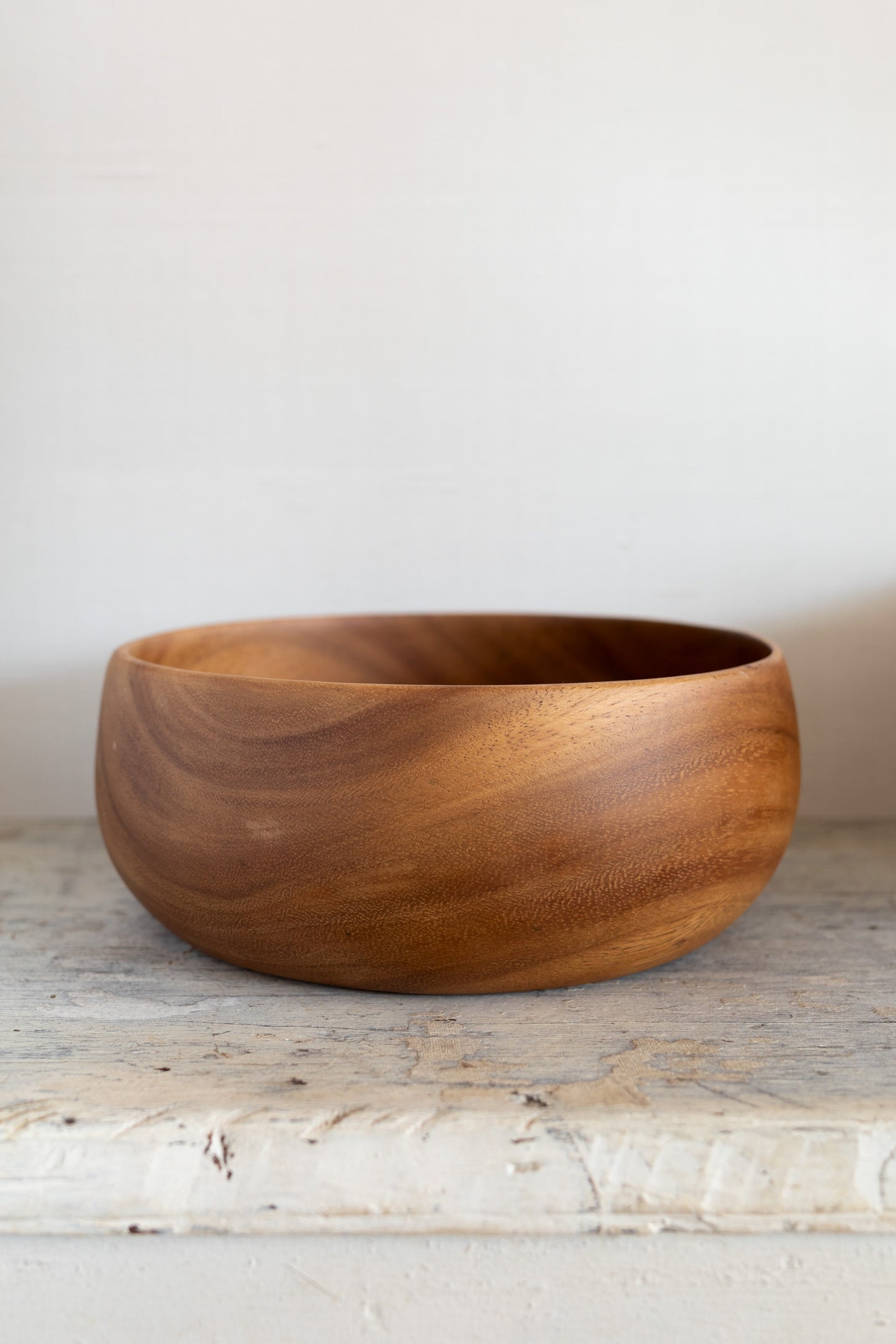 Acacia Wood Calabash Bowl