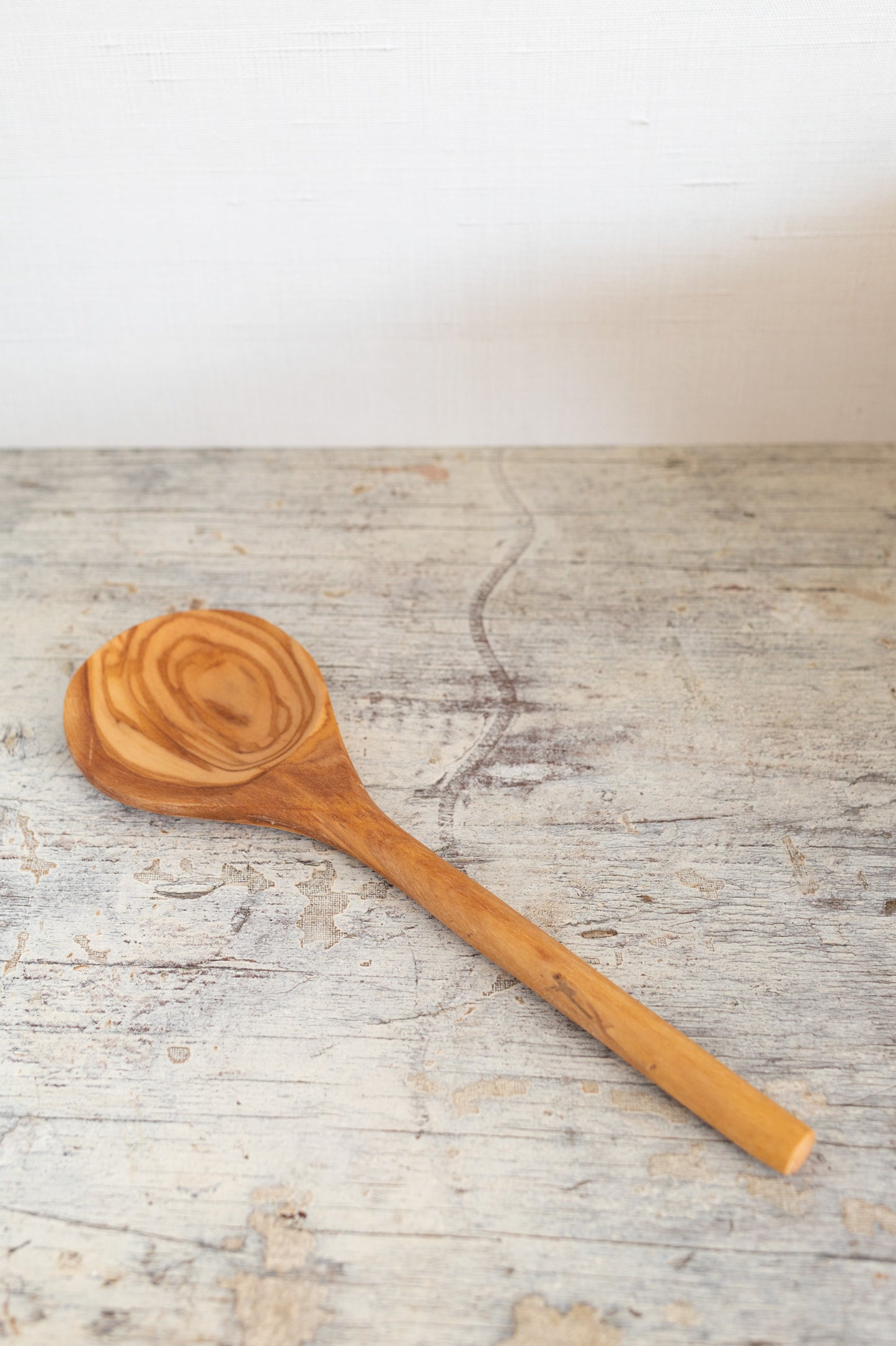 Olive Wood Flat Mixing Spoon