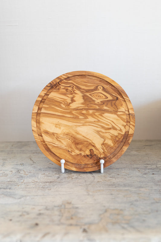Small Olive Wood Round Board