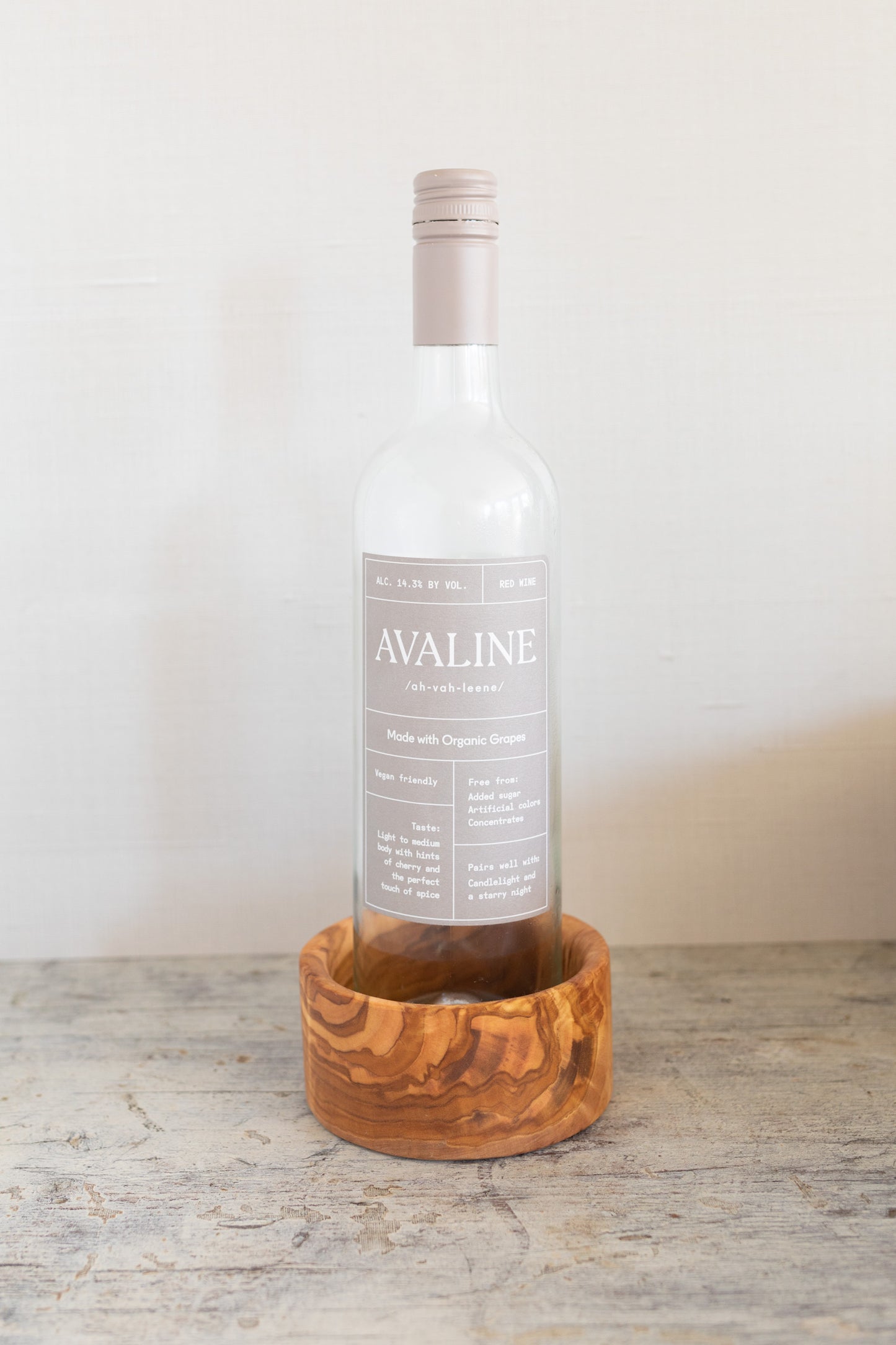 Olive Wood Wine Bottle Coaster