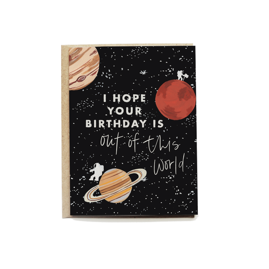 Outer Space Birthday Card