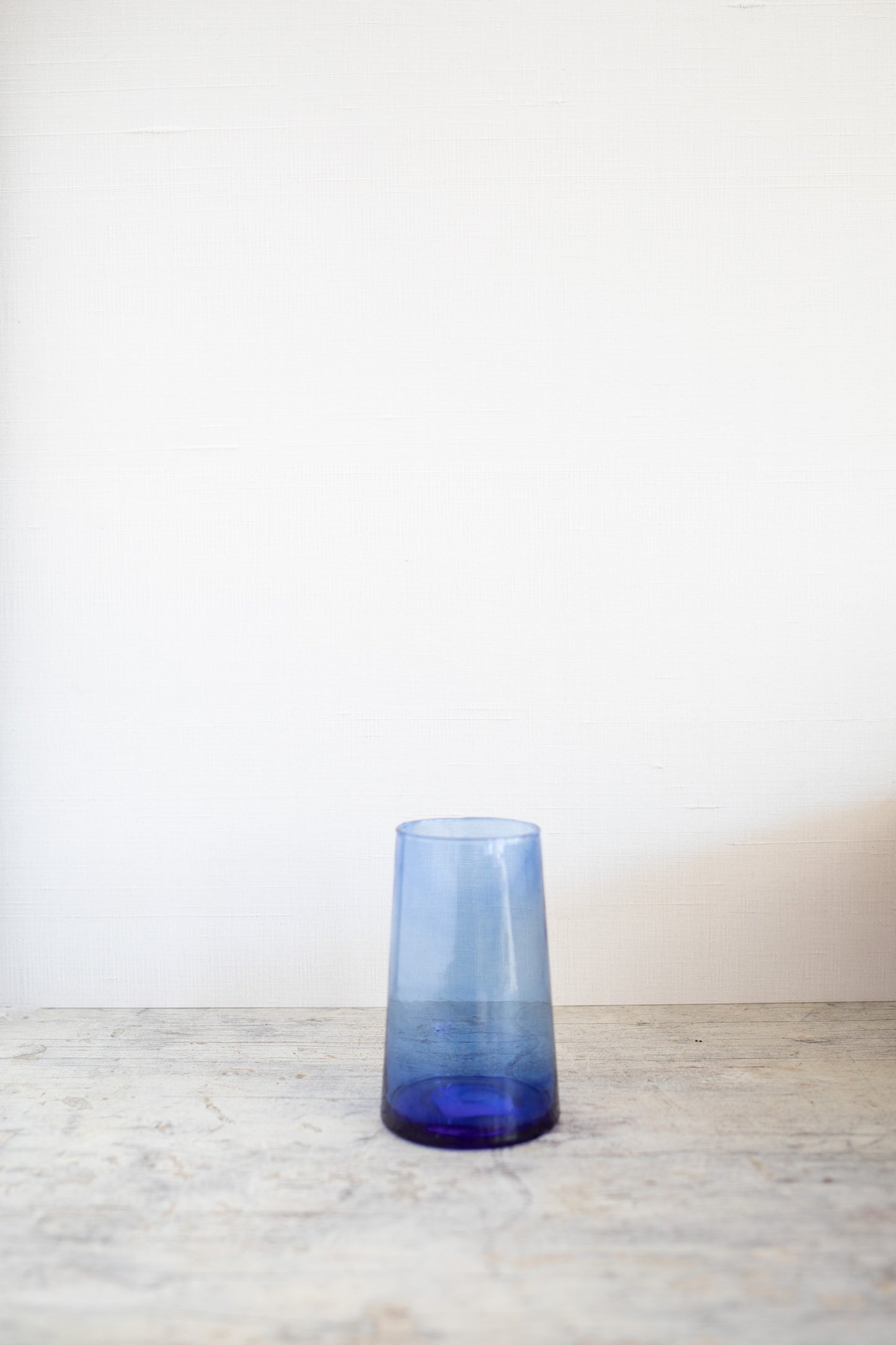 Blue Moroccan Cone Glass