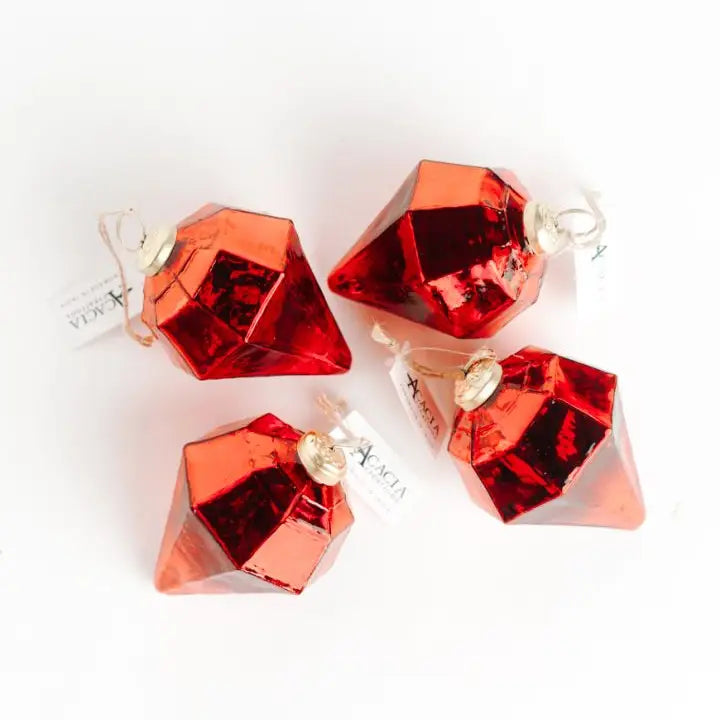 Glass Jewel Ornament (Red)